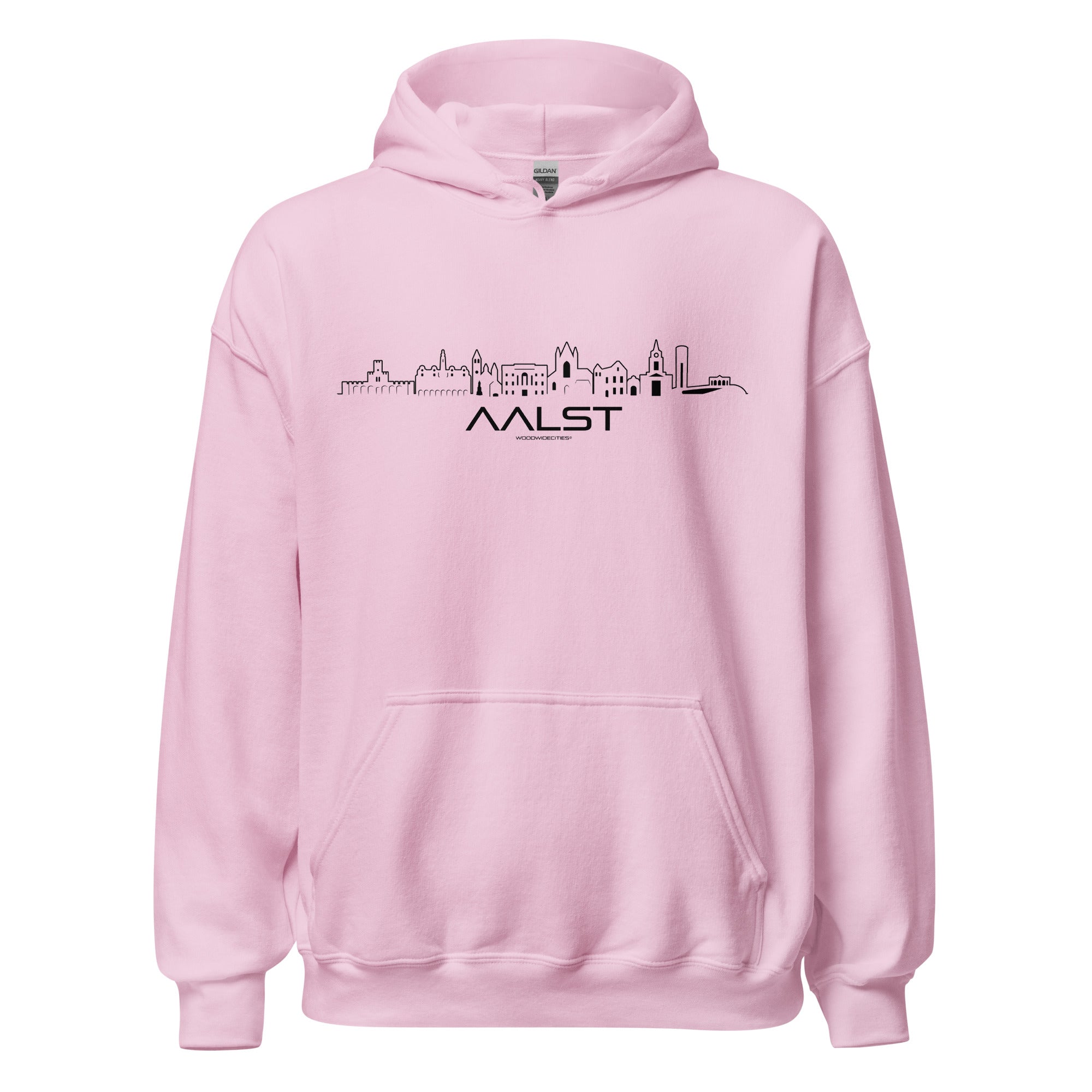 Hoodie Aalst Light Pink S houten cadeau decoratie relatiegeschenk van WoodWideCities