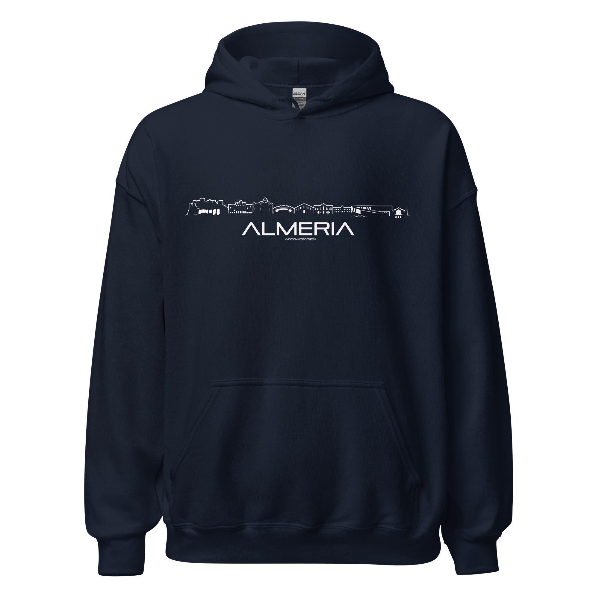 Hoodie Almeria Navy S houten cadeau decoratie relatiegeschenk van WoodWideCities