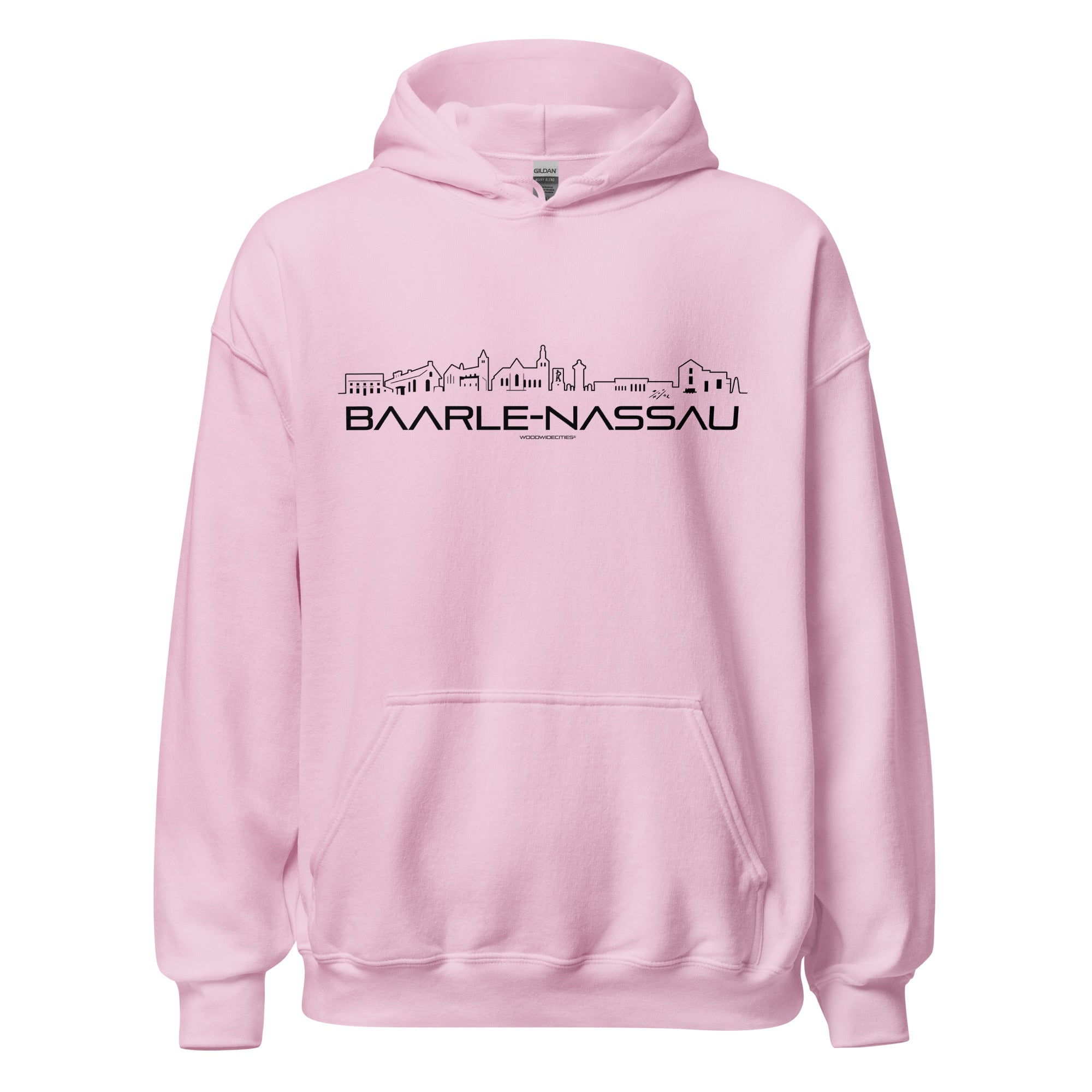 Hoodie Baarle-Nassau Light Pink S houten cadeau decoratie relatiegeschenk van WoodWideCities