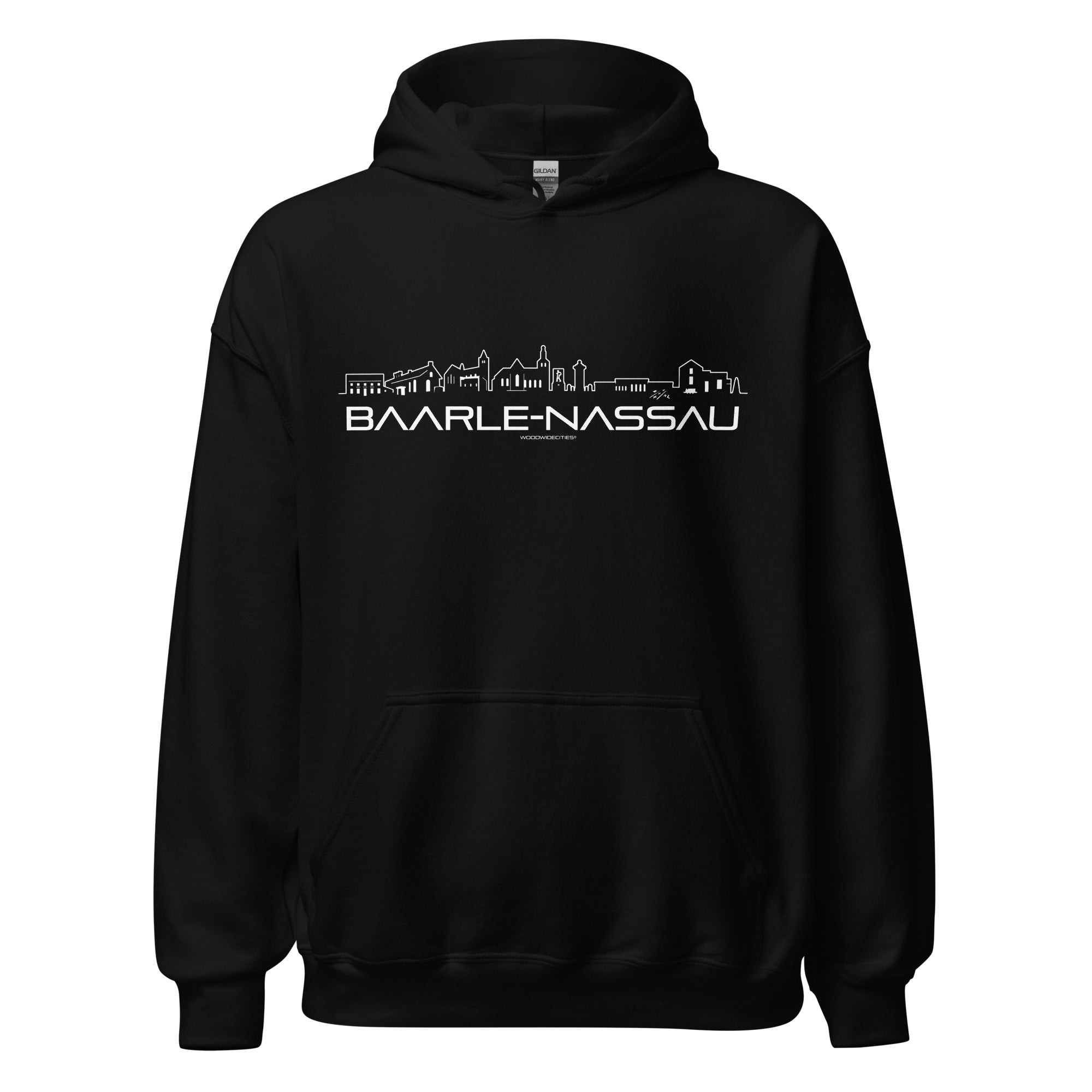 Hoodie Baarle-Nassau Black S houten cadeau decoratie relatiegeschenk van WoodWideCities