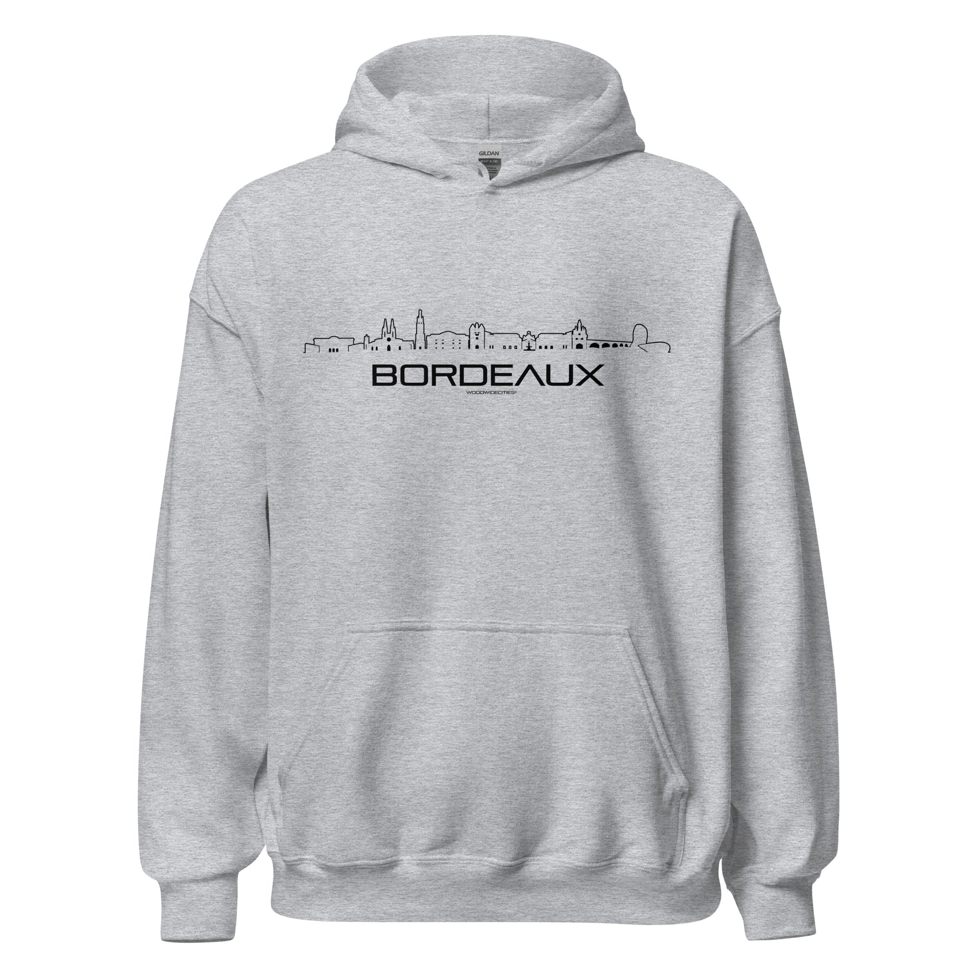 Hoodie Bordeaux Sport Grey S houten cadeau decoratie relatiegeschenk van WoodWideCities