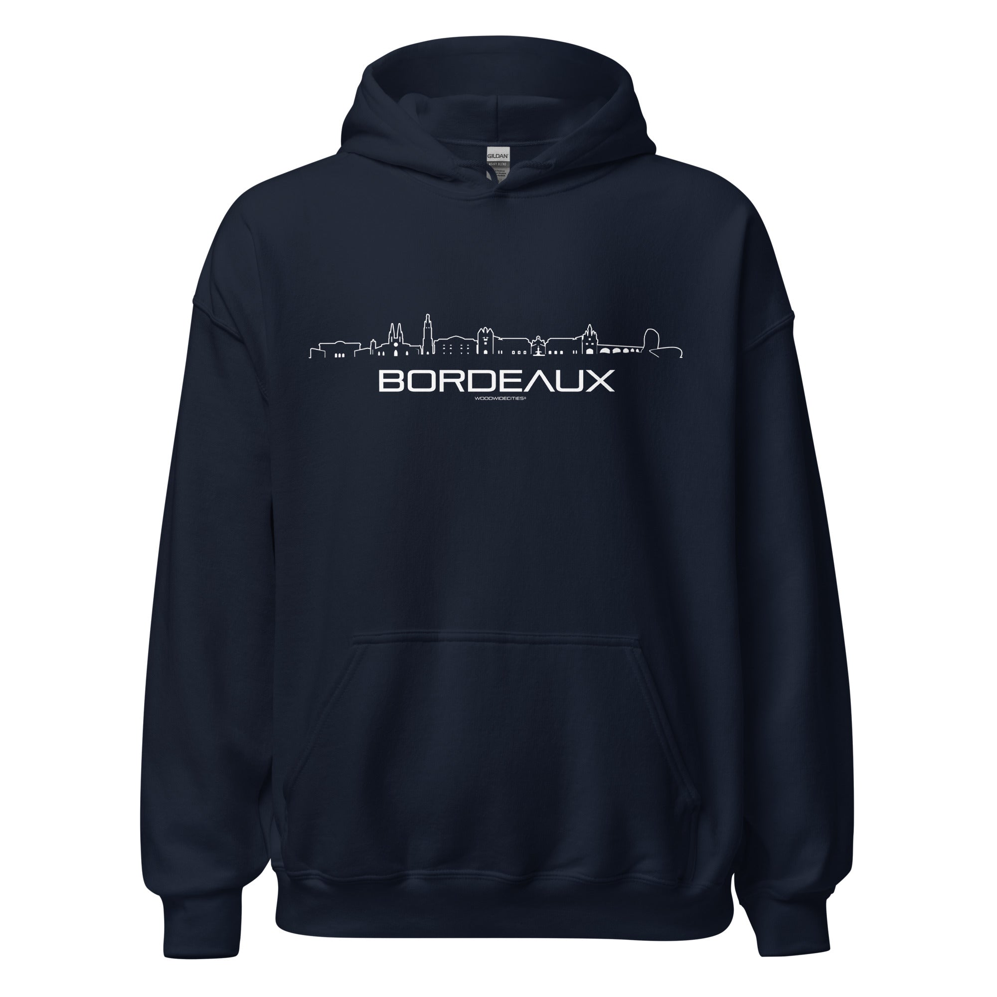 Hoodie Bordeaux Navy S houten cadeau decoratie relatiegeschenk van WoodWideCities