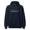 Hoodie Bordeaux Navy S houten cadeau decoratie relatiegeschenk van WoodWideCities