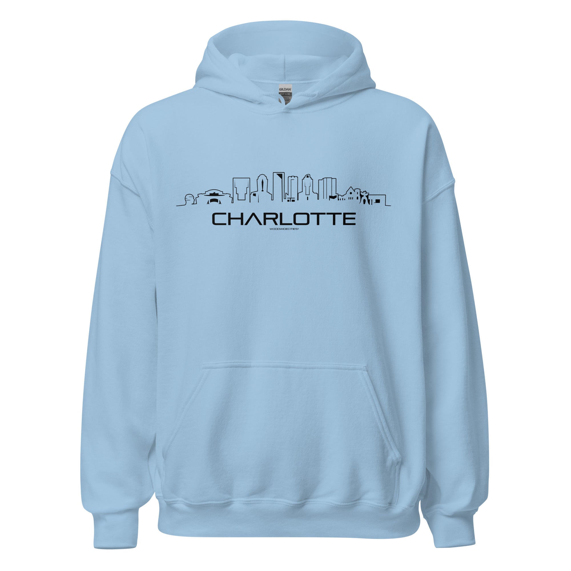 Hoodie Charlotte Lichtblauw S houten cadeau decoratie relatiegeschenk van WoodWideCities