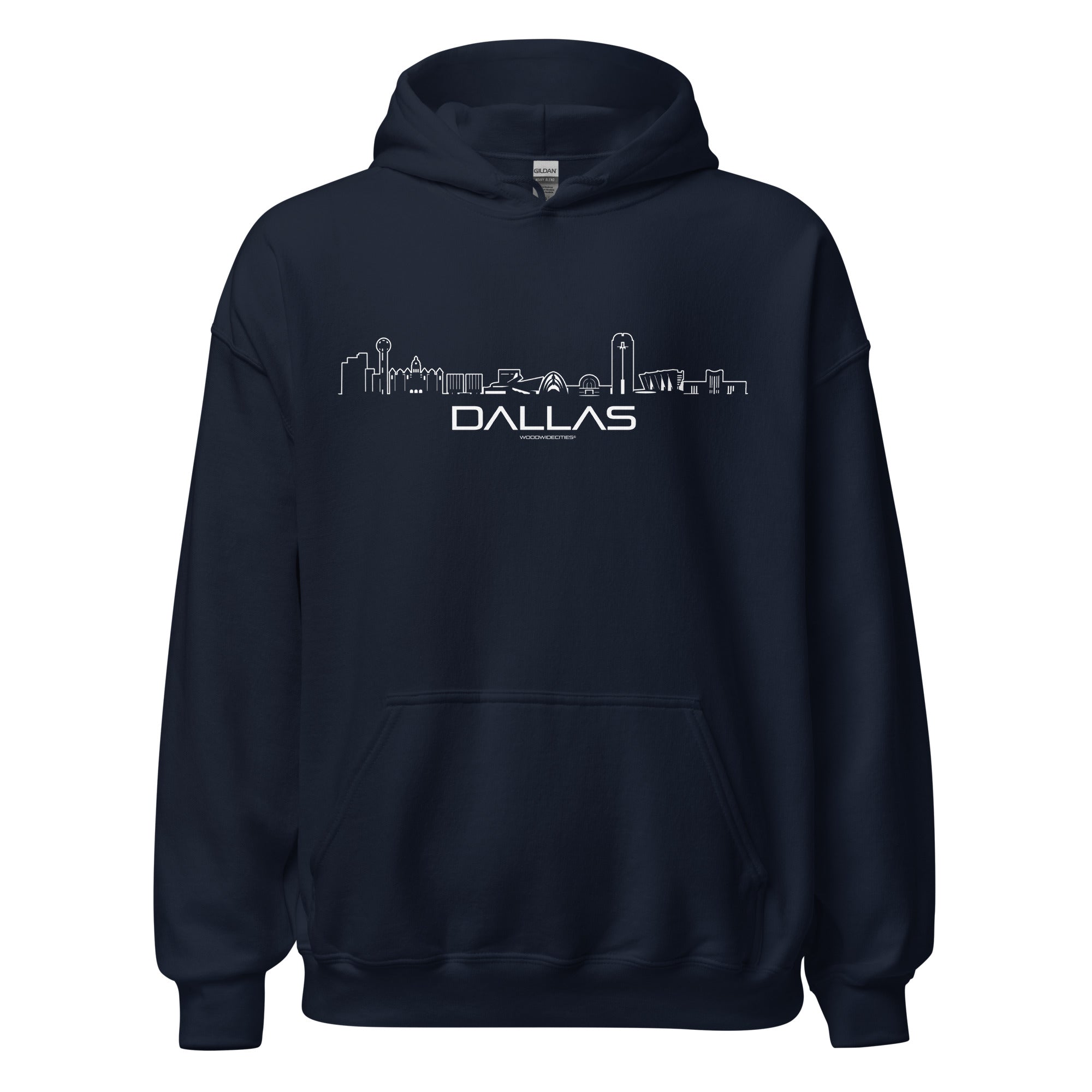 Hoodie Dallas Navy S houten cadeau decoratie relatiegeschenk van WoodWideCities