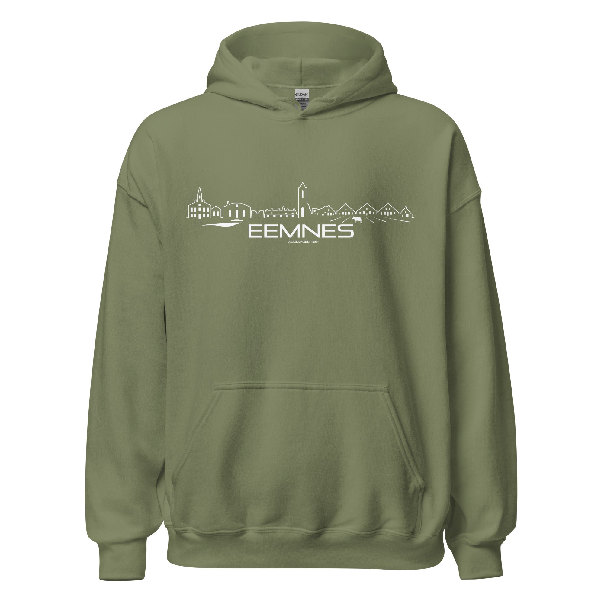 Hoodie Eemnes Military Green S houten cadeau decoratie relatiegeschenk van WoodWideCities