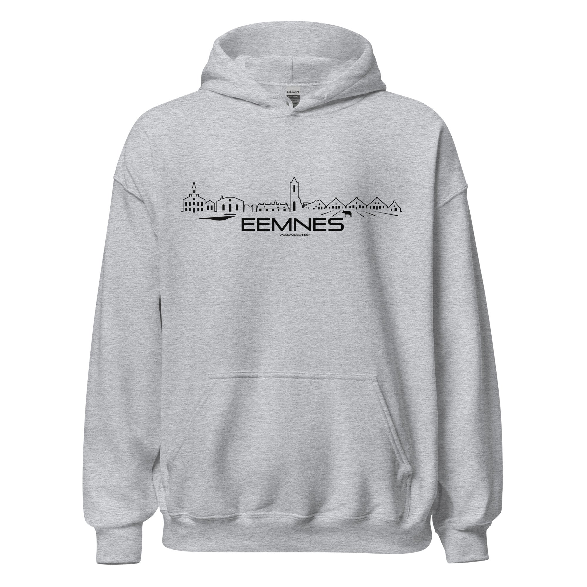 Hoodie Eemnes Sport Grey S houten cadeau decoratie relatiegeschenk van WoodWideCities