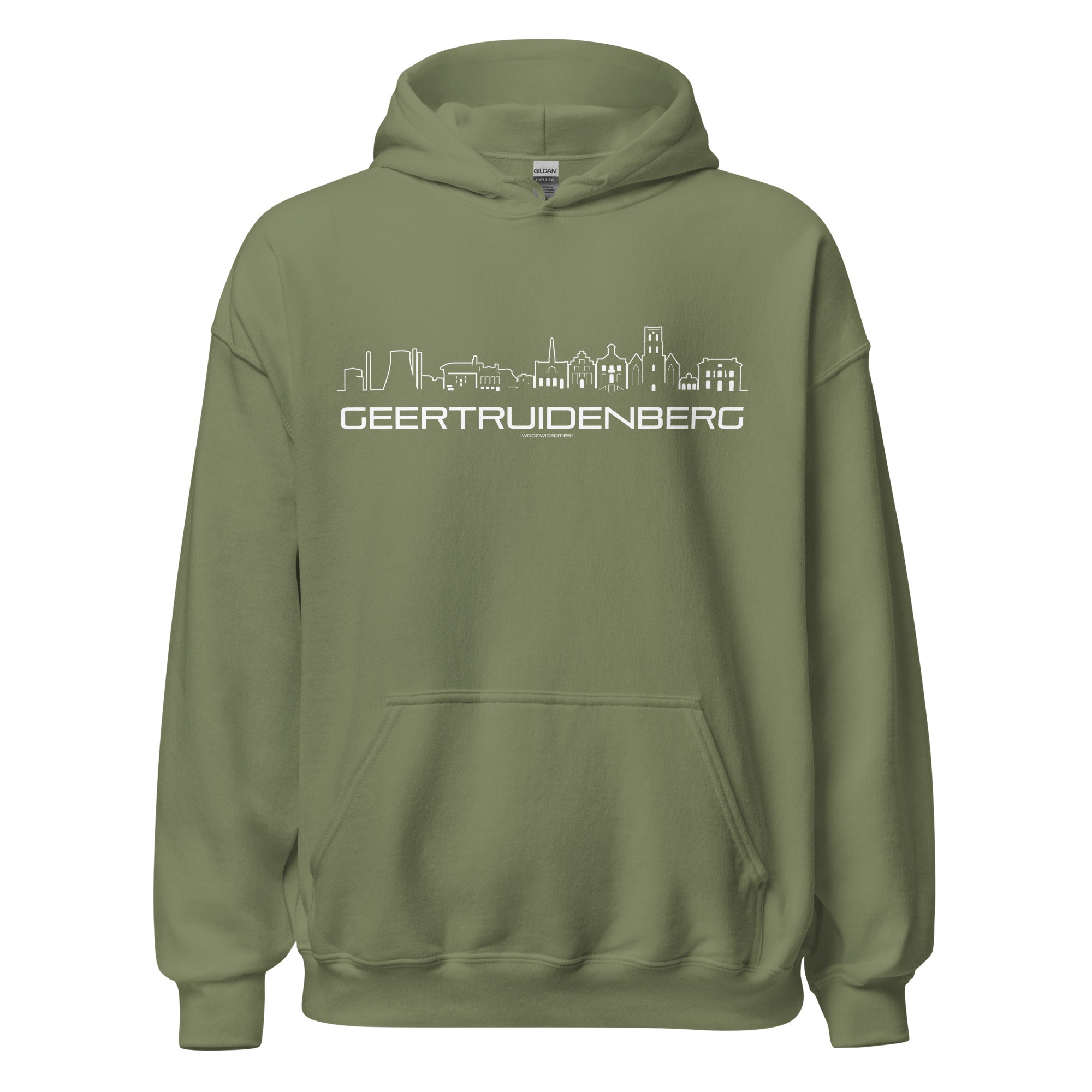 Hoodie Geertruidenberg Military Green S houten cadeau decoratie relatiegeschenk van WoodWideCities