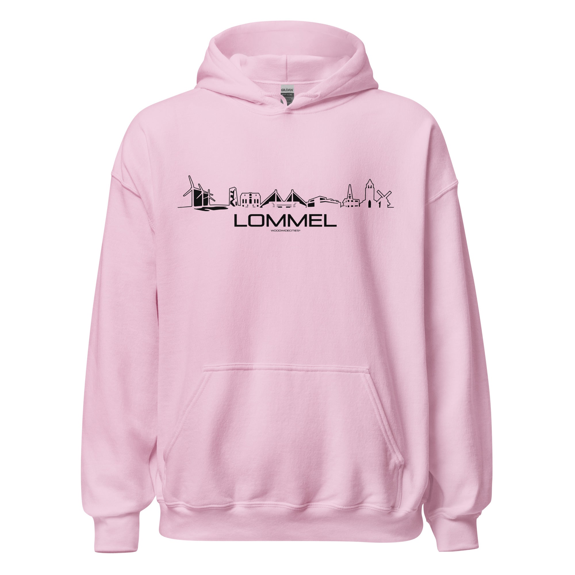 Hoodie Lommel Lichtroze S houten cadeau decoratie relatiegeschenk van WoodWideCities