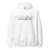 Hoodie Miami Beach White S houten cadeau decoratie relatiegeschenk van WoodWideCities