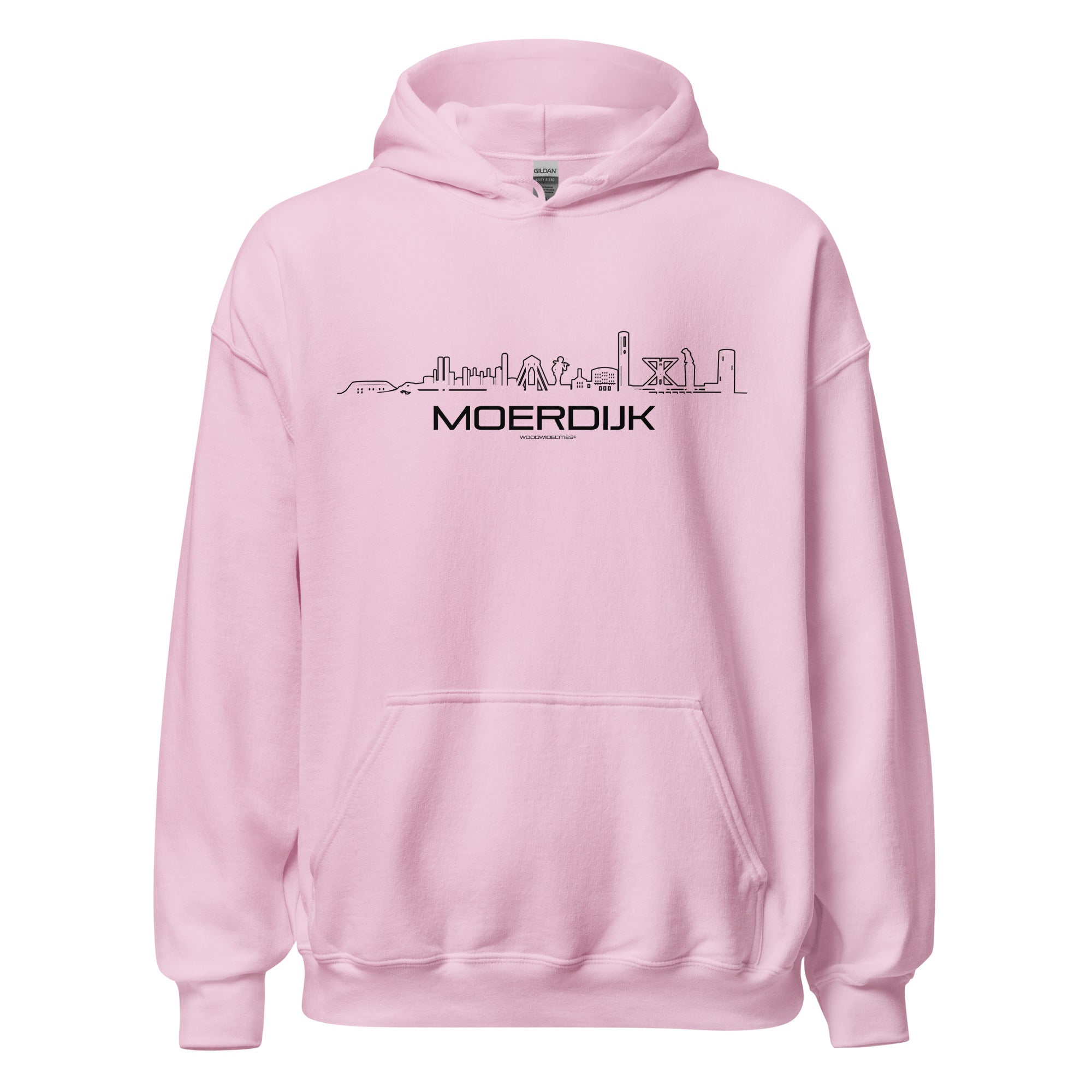 Hoodie Moerdijk Light Pink S houten cadeau decoratie relatiegeschenk van WoodWideCities