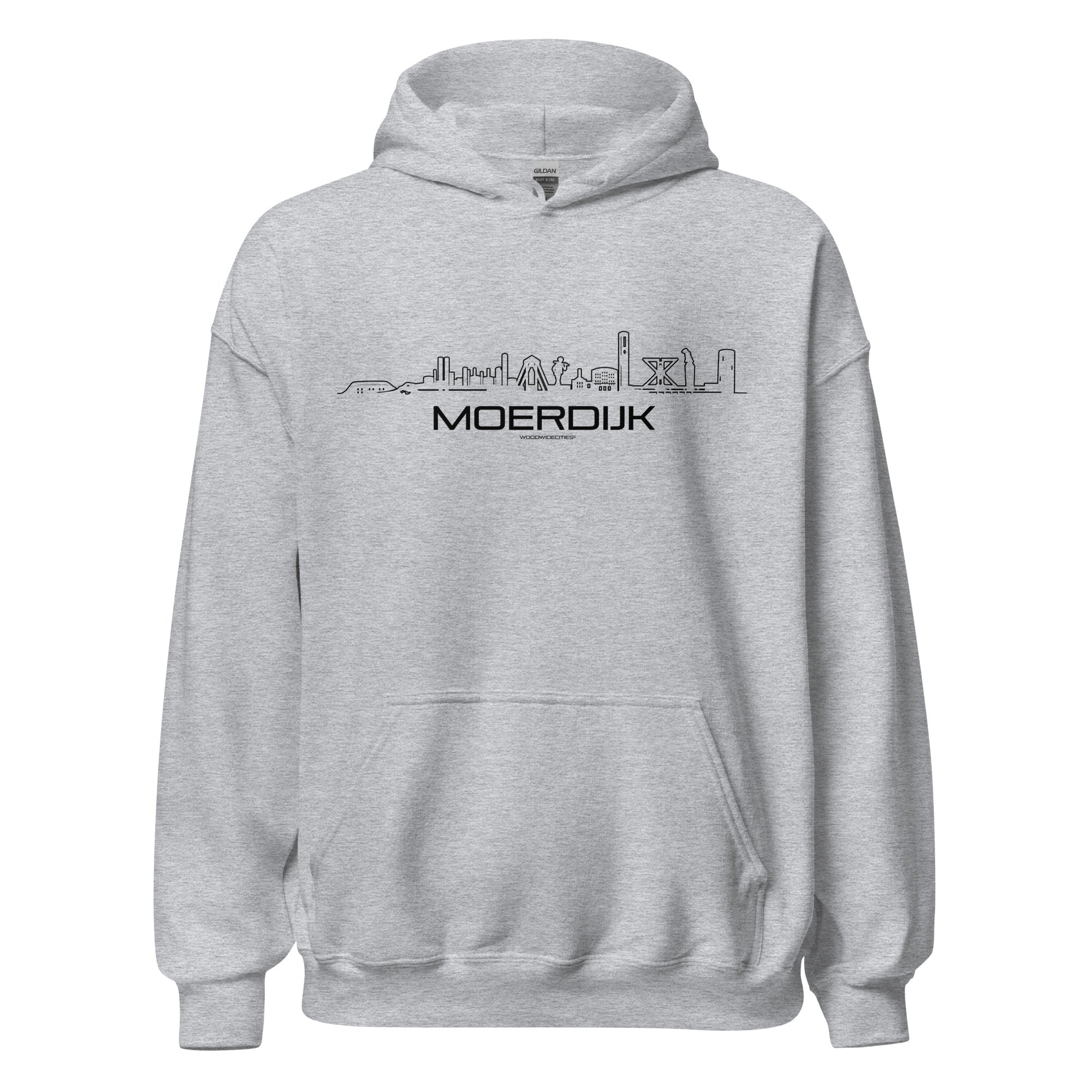 Hoodie Moerdijk Sport Grey S houten cadeau decoratie relatiegeschenk van WoodWideCities