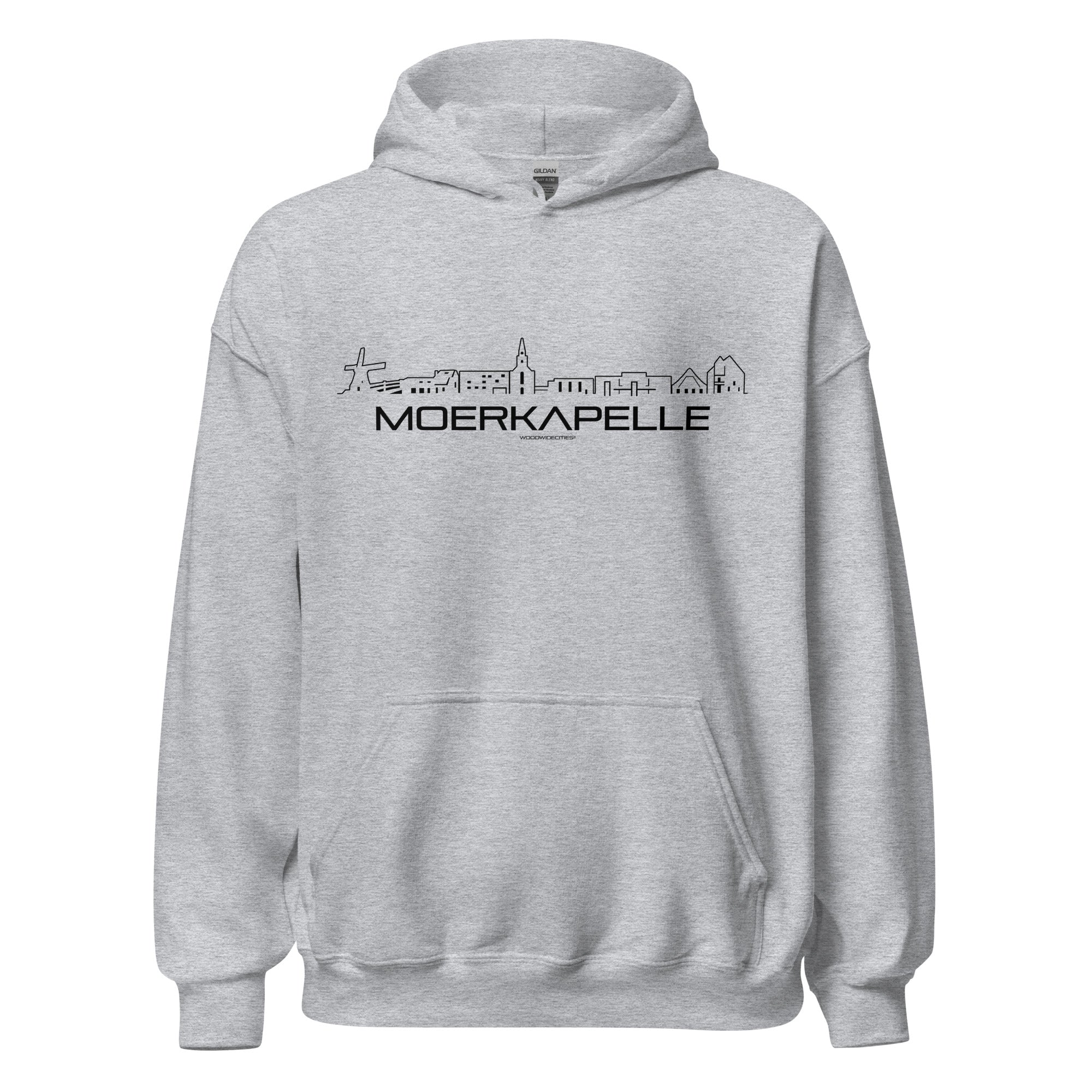 Hoodie Moerkapelle Sport Grey S houten cadeau decoratie relatiegeschenk van WoodWideCities