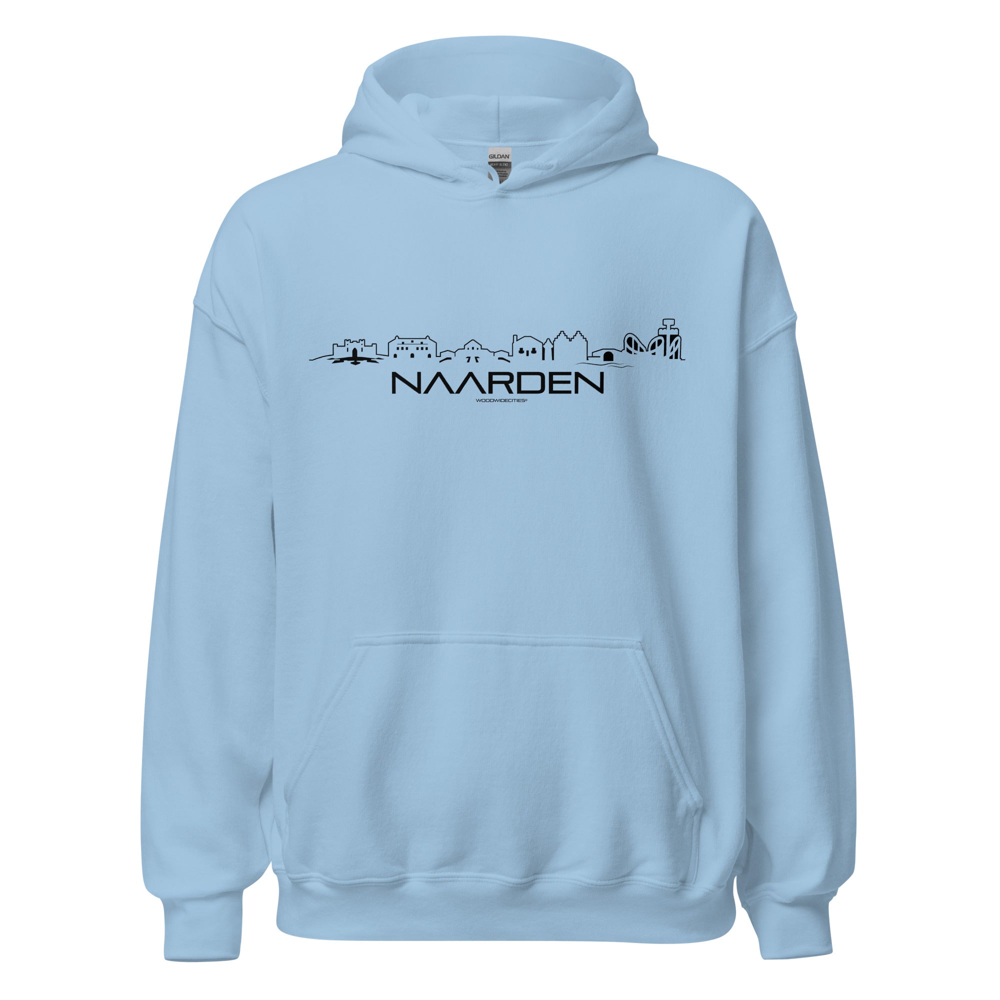 Hoodie Naarden Light Blue S houten cadeau decoratie relatiegeschenk van WoodWideCities