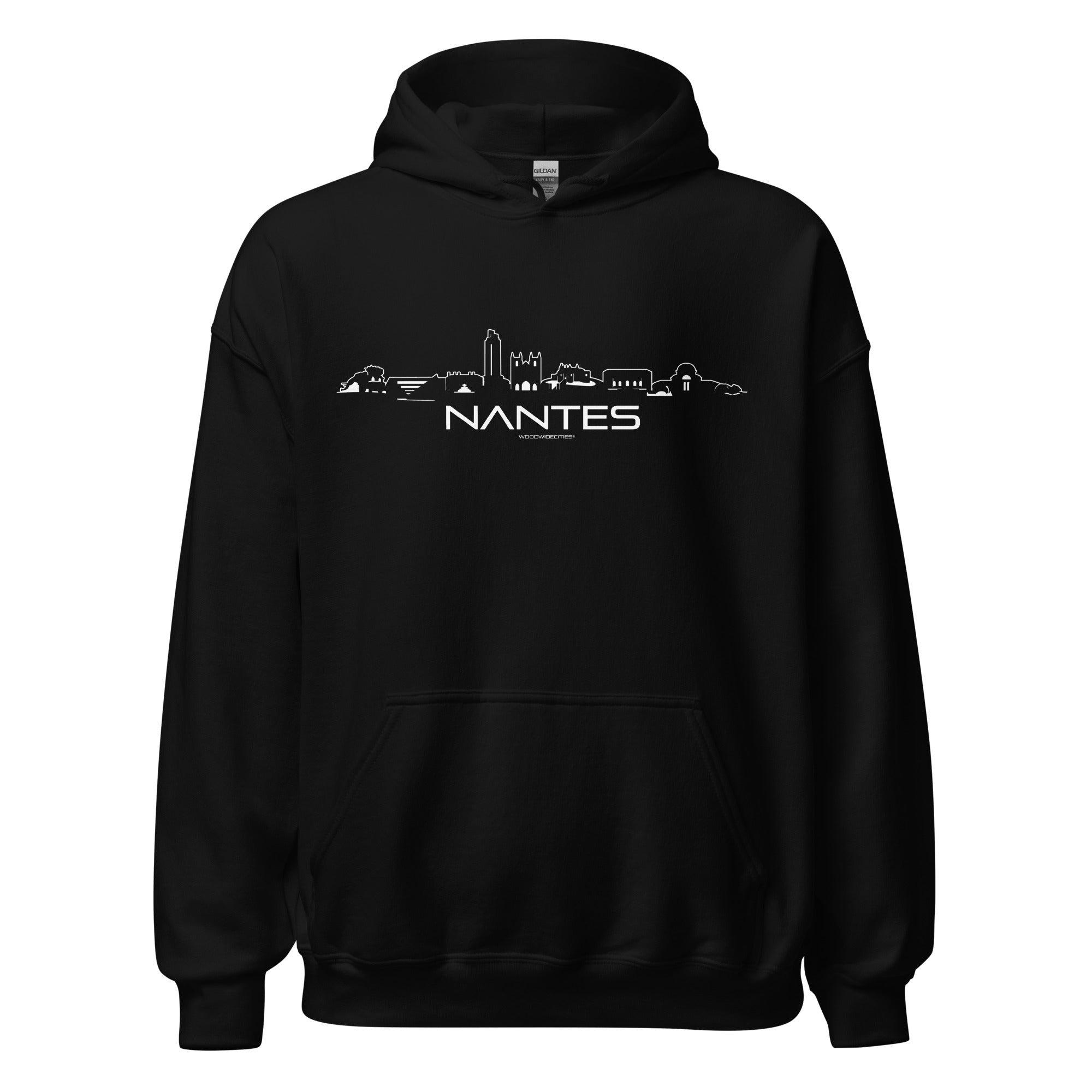 Hoodie Nantes Black S houten cadeau decoratie relatiegeschenk van WoodWideCities