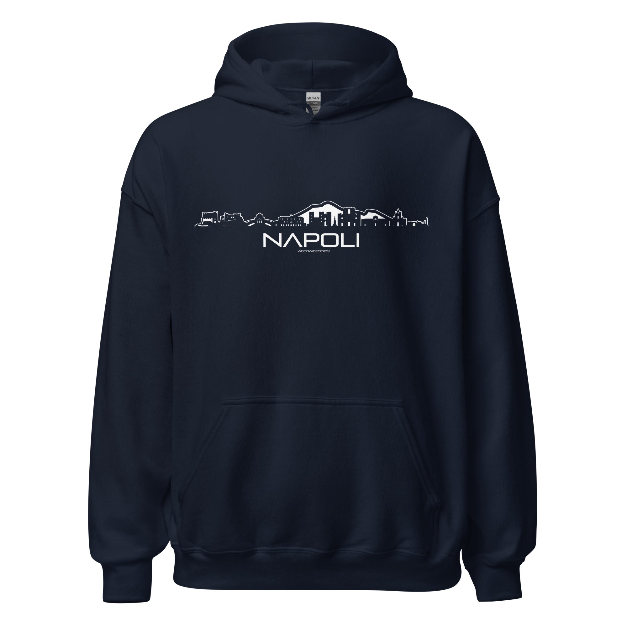 Hoodie Napoli Navy S houten cadeau decoratie relatiegeschenk van WoodWideCities