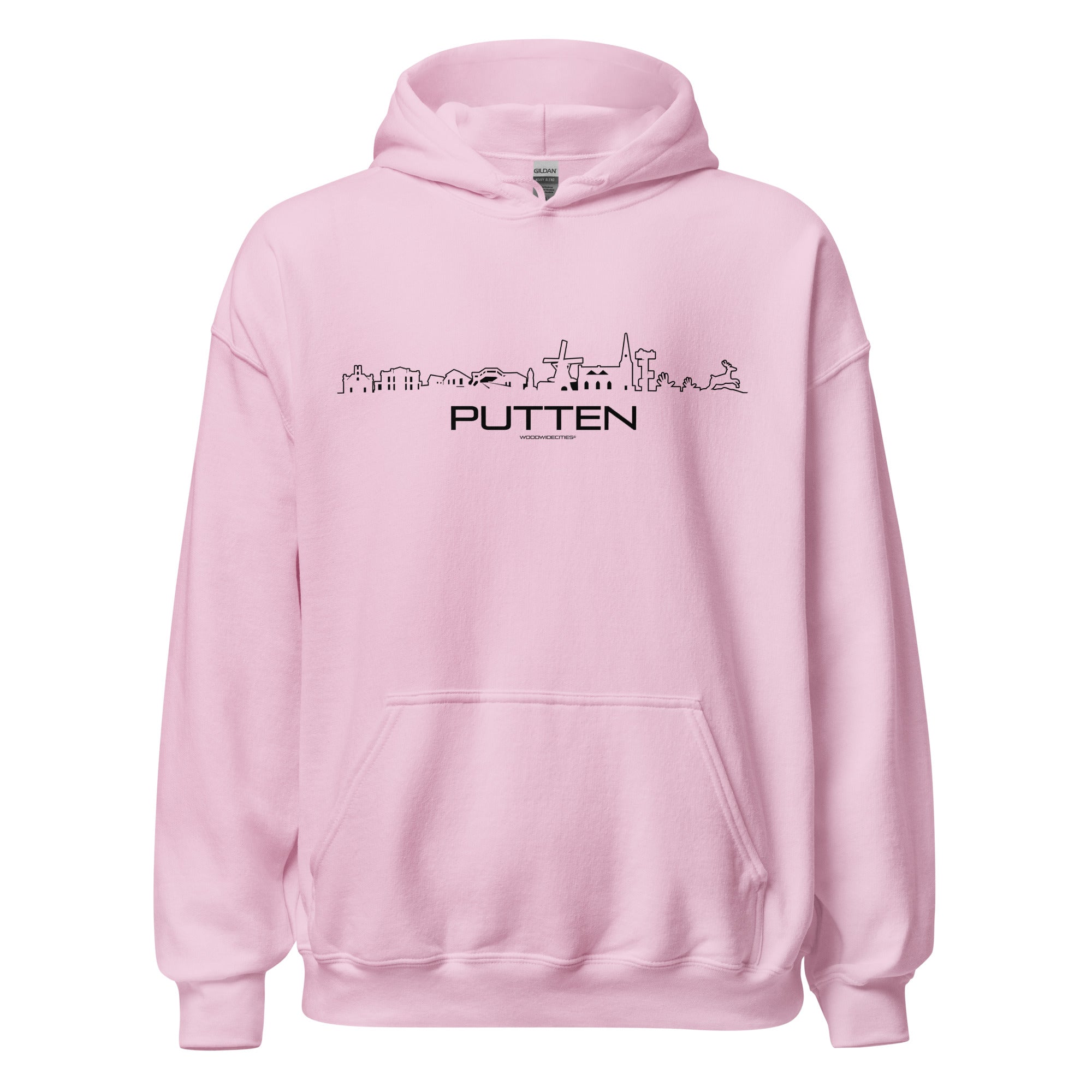 Hoodie Putten Light Pink S houten cadeau decoratie relatiegeschenk van WoodWideCities