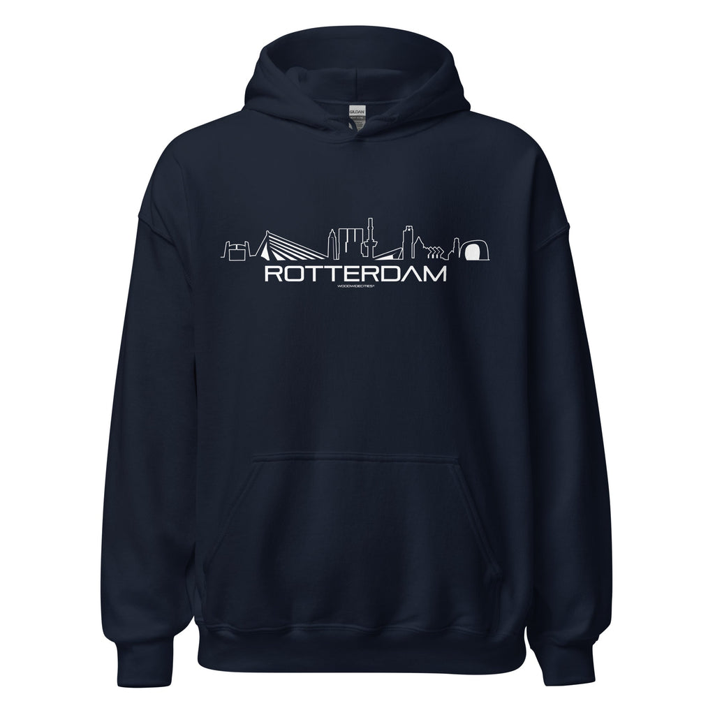 Hoodie Rotterdam – Skyline trui voor stadsfans – WoodWideCities