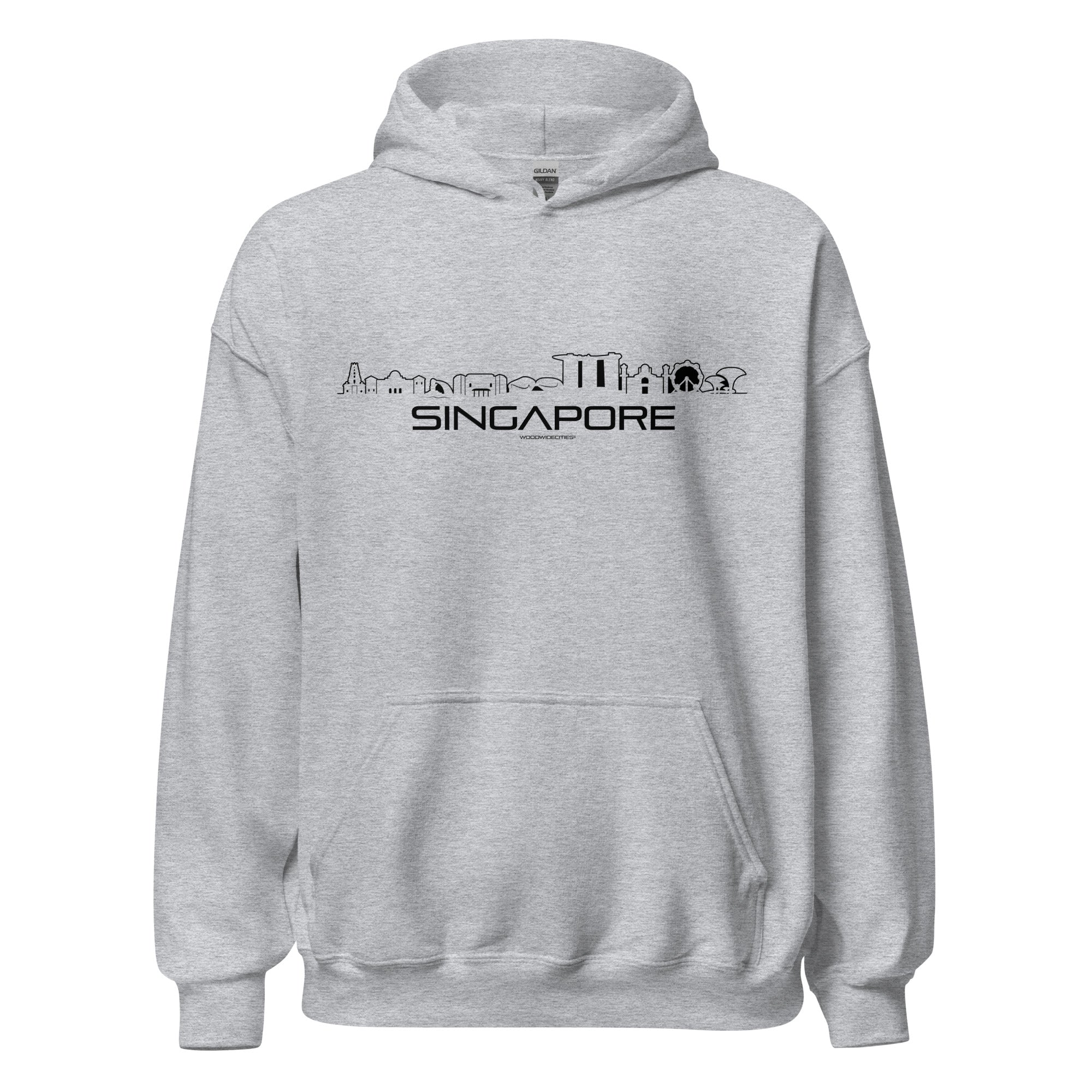 Hoodie Singapore Sport Grey S houten cadeau decoratie relatiegeschenk van WoodWideCities