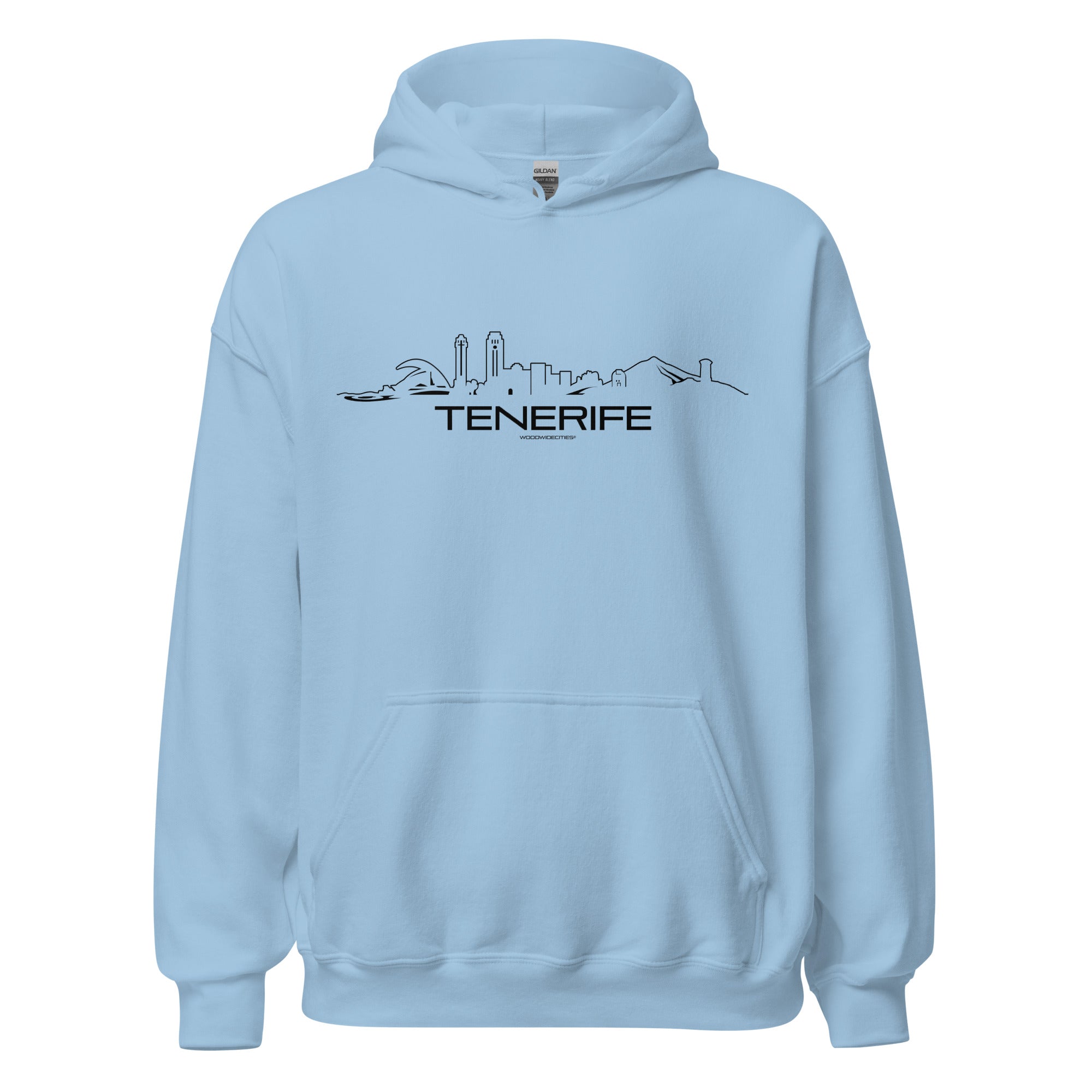 Hoodie Tenerife Light Blue S houten cadeau decoratie relatiegeschenk van WoodWideCities