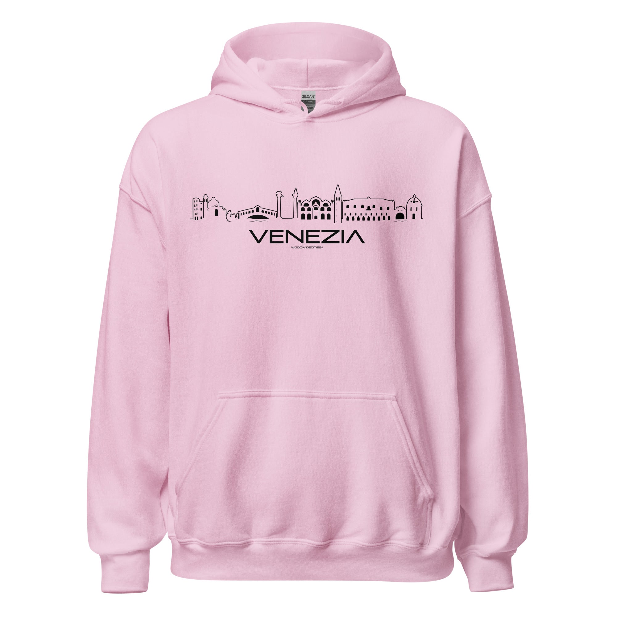 Hoodie Venezia Lichtroze S houten cadeau decoratie relatiegeschenk van WoodWideCities