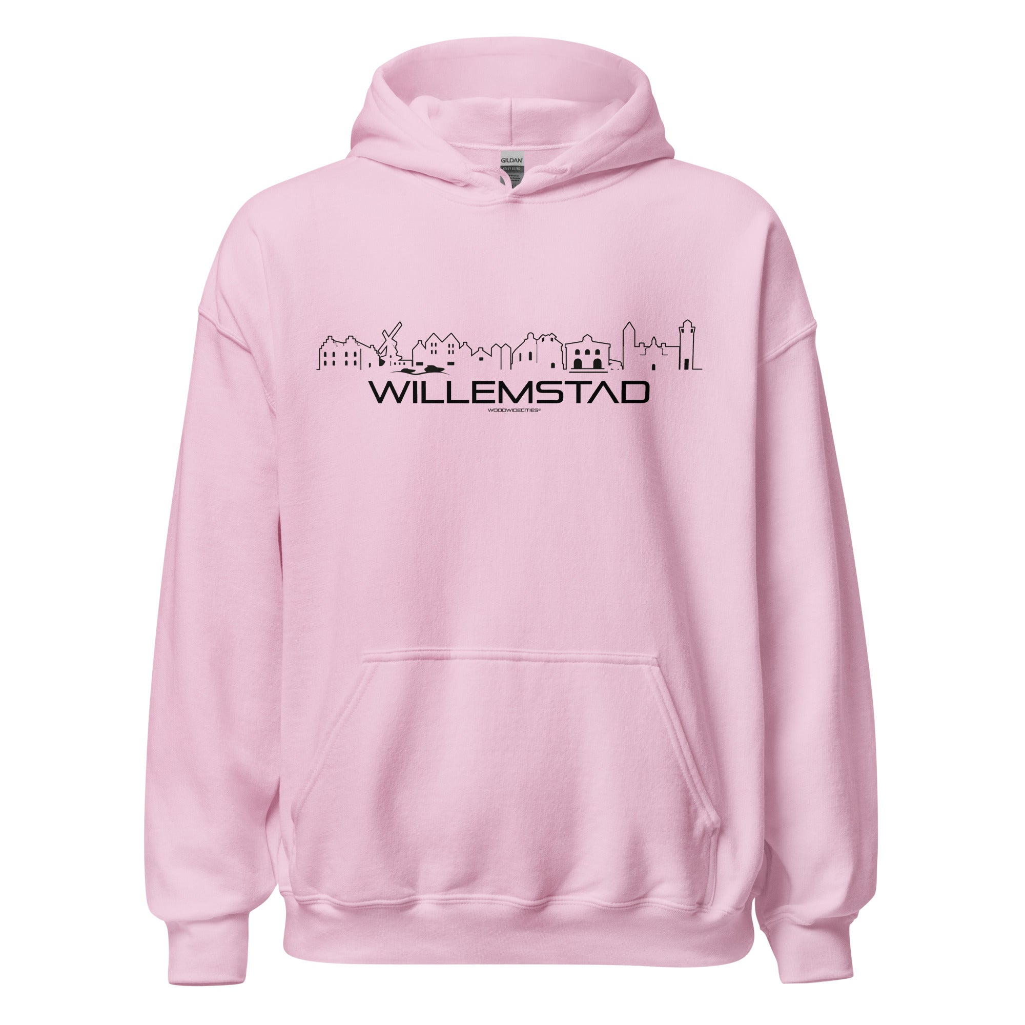 Hoodie Willemstad Lichtroze S houten cadeau decoratie relatiegeschenk van WoodWideCities