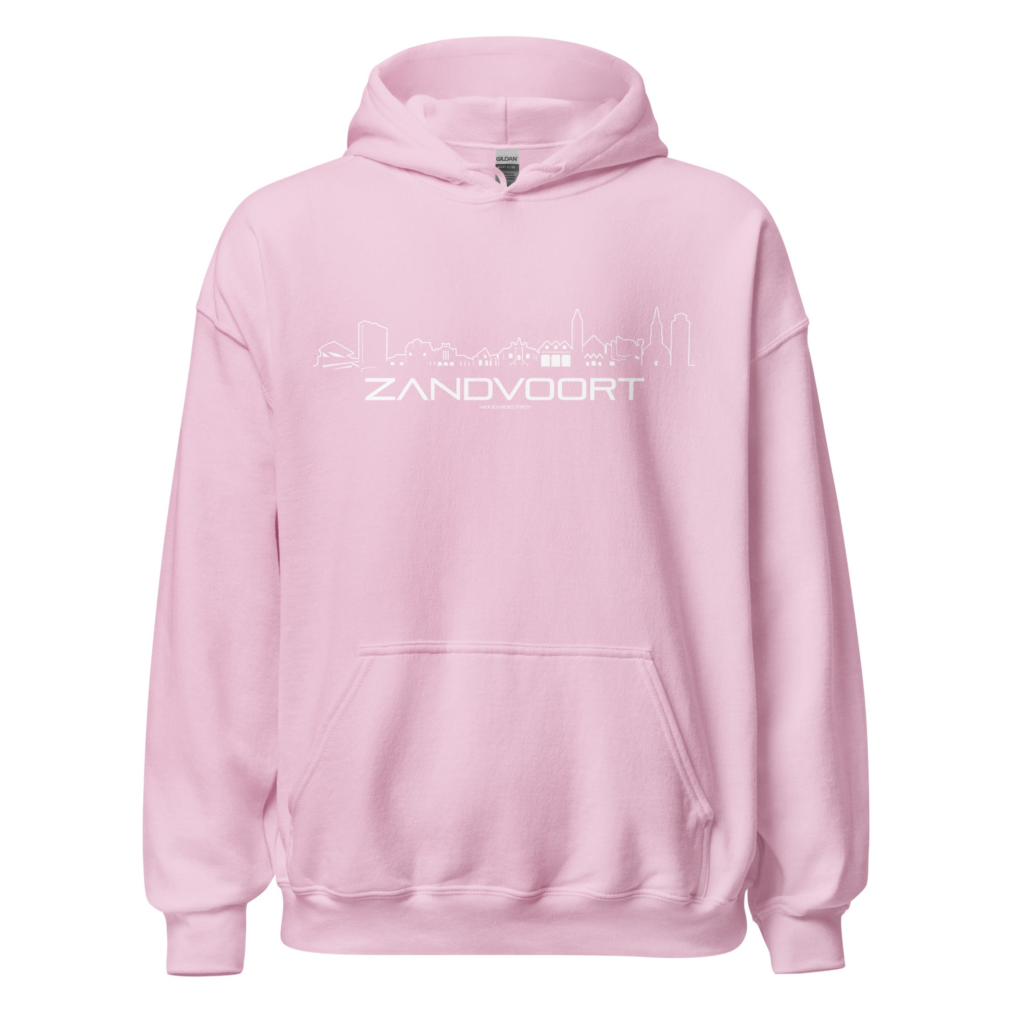 Hoodie Zandvoort Lichtroze S houten cadeau decoratie relatiegeschenk van WoodWideCities