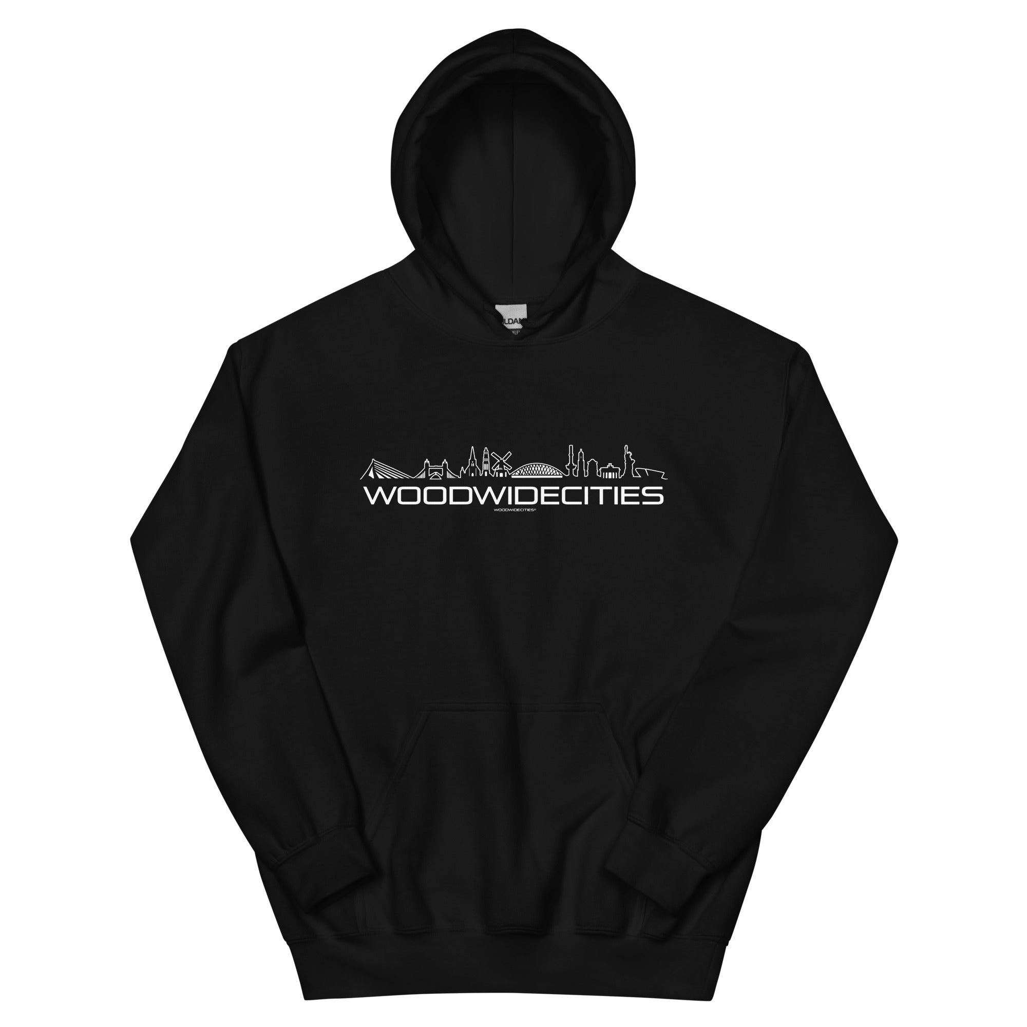 Hoodie Zwijndrecht Black S houten cadeau decoratie relatiegeschenk van WoodWideCities