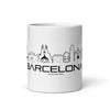 Mok Wit Barcelona houten cadeau decoratie relatiegeschenk van WoodWideCities