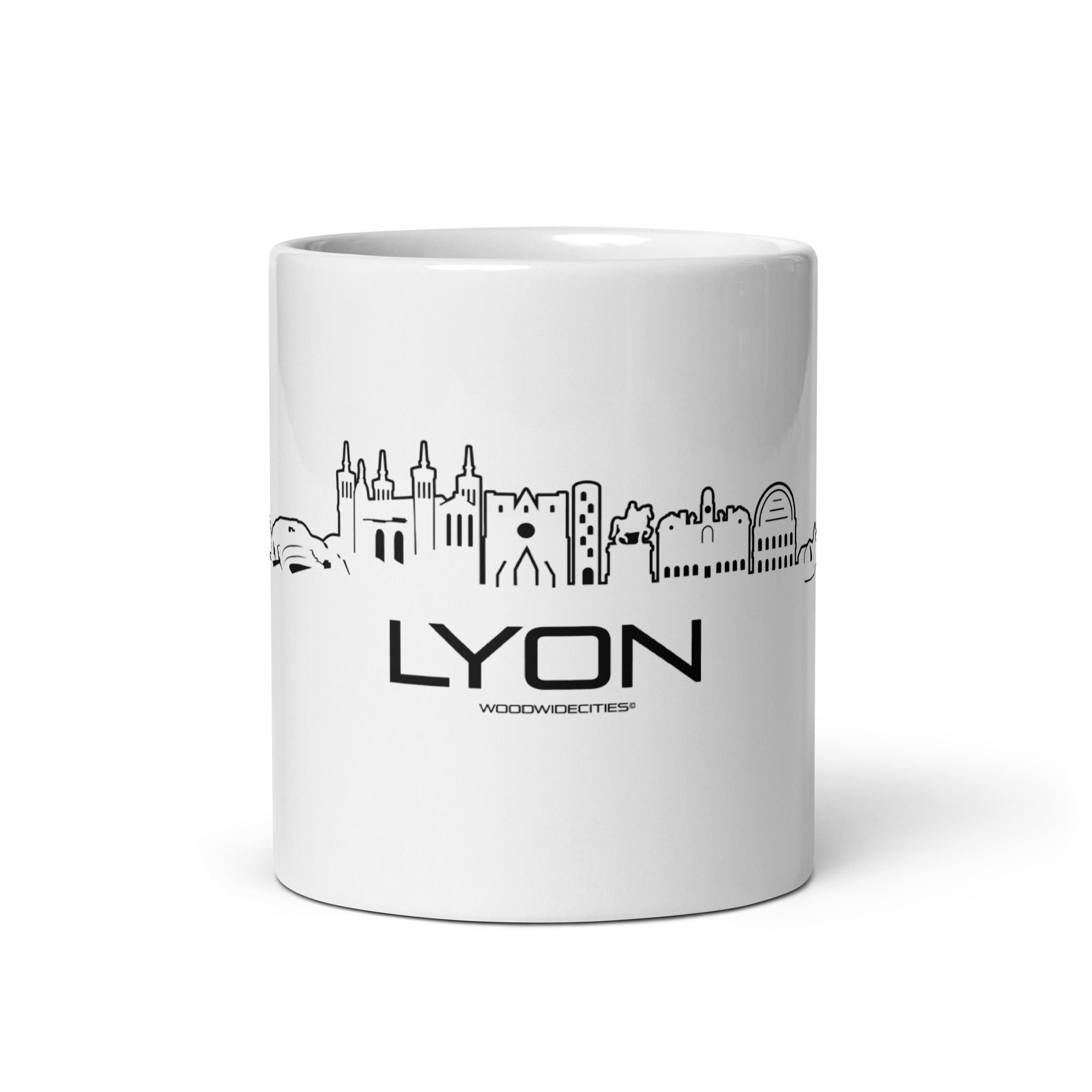 Mok Wit Lyon houten cadeau decoratie relatiegeschenk van WoodWideCities