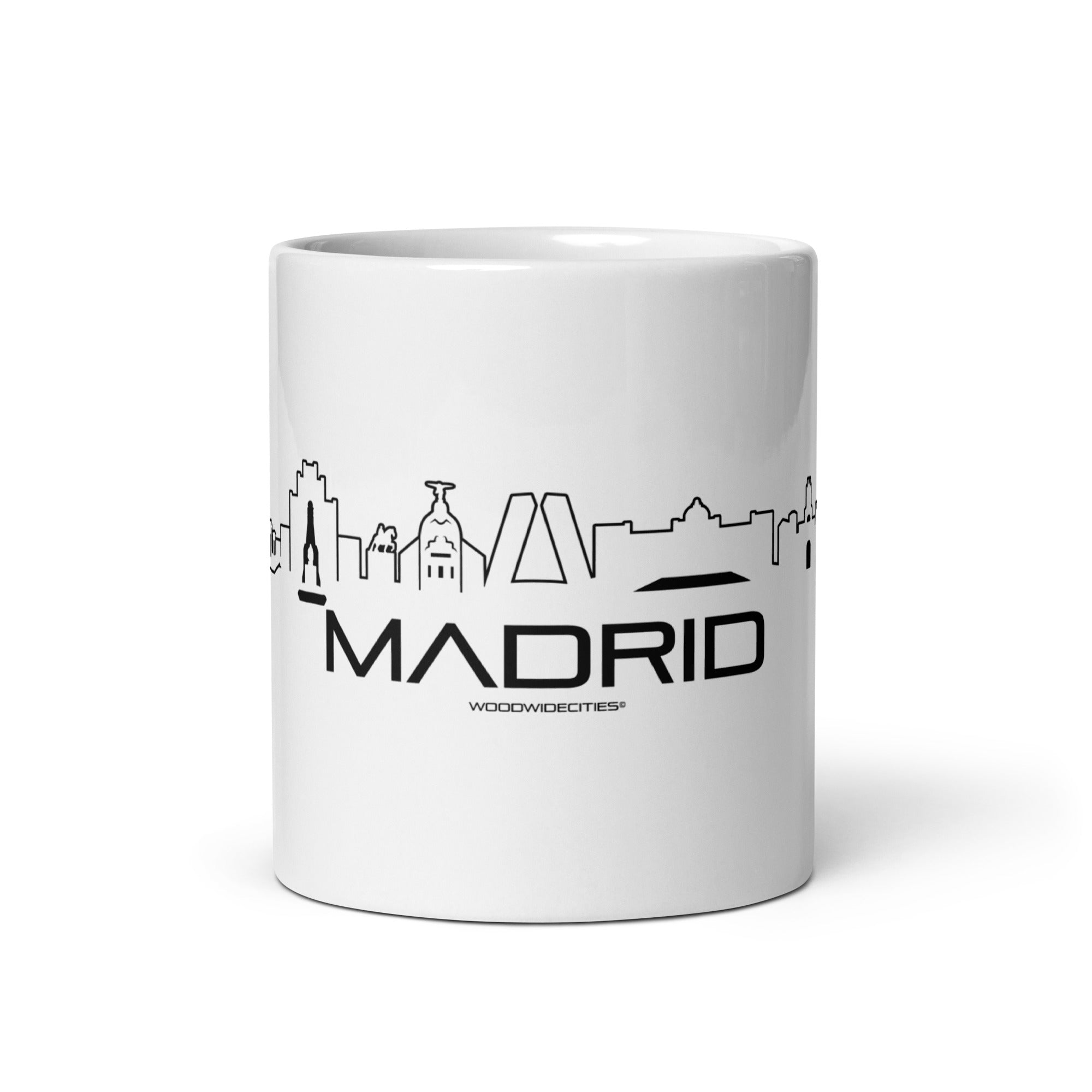 Mok Wit Madrid houten cadeau decoratie relatiegeschenk van WoodWideCities