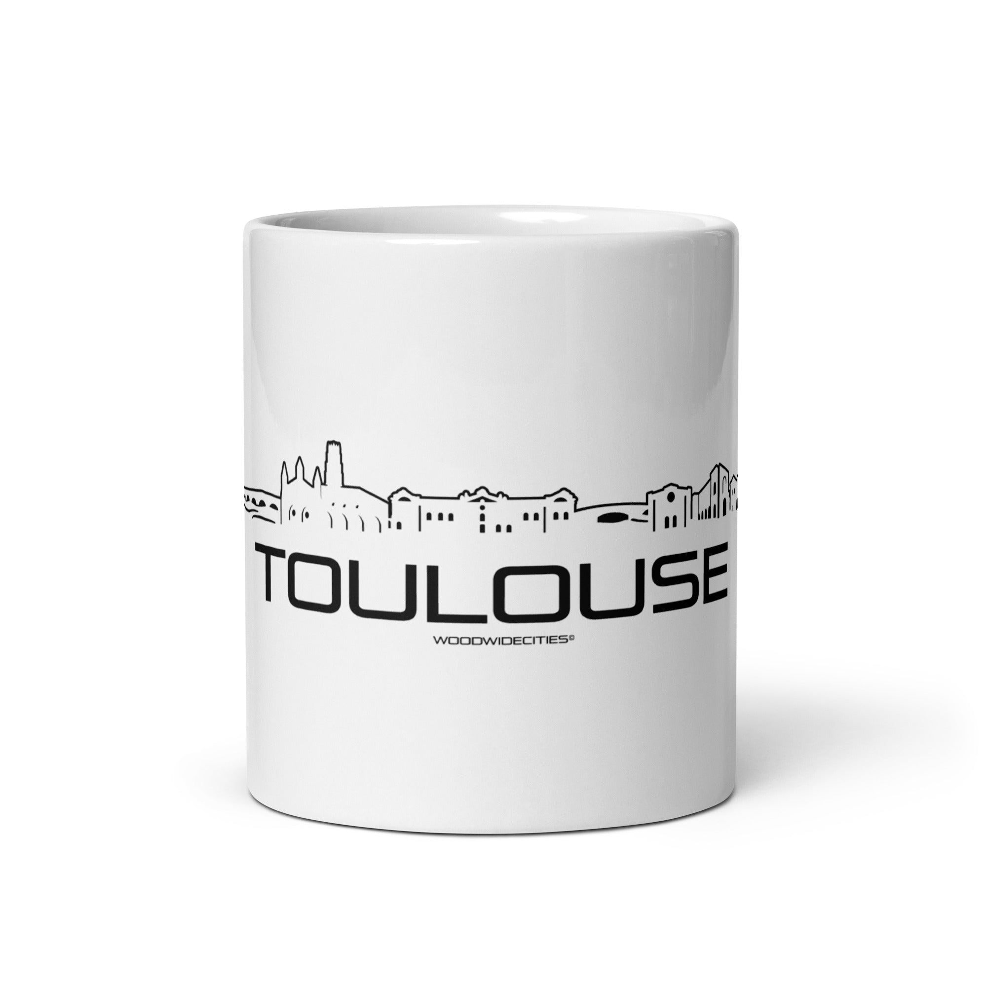 Mok Wit Toulouse houten cadeau decoratie relatiegeschenk van WoodWideCities