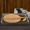 Serveerplank Rond Eten Just Beat It houten cadeau decoratie relatiegeschenk van WoodWideCities