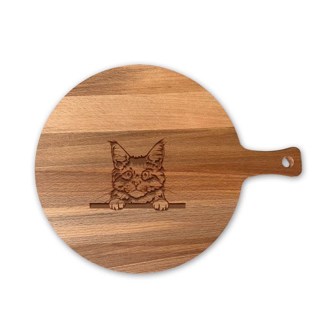 Serveerplank Rond Katten Maine Coon