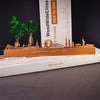 Skyline Aalst Noten houten cadeau decoratie relatiegeschenk van WoodWideCities