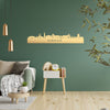 Skyline Bordeaux Metallic Goud gerecycled kunststof cadeau decoratie relatiegeschenk van WoodWideCities