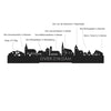 Skyline Borrelplank Over d'n Dam houten cadeau decoratie relatiegeschenk van WoodWideCities