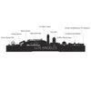 Skyline Desk Organizer Los-angeles houten cadeau decoratie relatiegeschenk van WoodWideCities