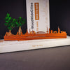 Skyline Enkhuizen Palissander houten cadeau decoratie relatiegeschenk van WoodWideCities