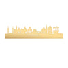 Skyline Franeker Metallic Goud gerecycled kunststof cadeau decoratie relatiegeschenk van WoodWideCities