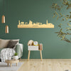 Skyline Haren Metallic Goud gerecycled kunststof cadeau decoratie relatiegeschenk van WoodWideCities