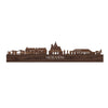 Skyline Hoeven Noten houten cadeau decoratie relatiegeschenk van WoodWideCities