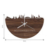 Skyline Klok Aalsmeer Noten houten cadeau wanddecoratie relatiegeschenk van WoodWideCities