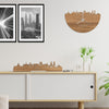 Skyline Klok Aalst Eiken houten cadeau wanddecoratie relatiegeschenk van WoodWideCities