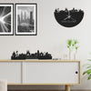 Skyline Klok Barcelona Black Zwart houten cadeau wanddecoratie relatiegeschenk van WoodWideCities