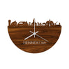 Skyline Klok Bennekom Palissander houten cadeau decoratie relatiegeschenk van WoodWideCities