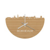 Skyline Klok Bordeaux Bamboe houten cadeau decoratie relatiegeschenk van WoodWideCities