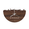 Skyline Klok Bordeaux Noten houten cadeau decoratie relatiegeschenk van WoodWideCities