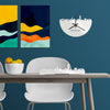 Skyline Klok Boston Wit glanzend gerecycled kunststof cadeau decoratie relatiegeschenk van WoodWideCities