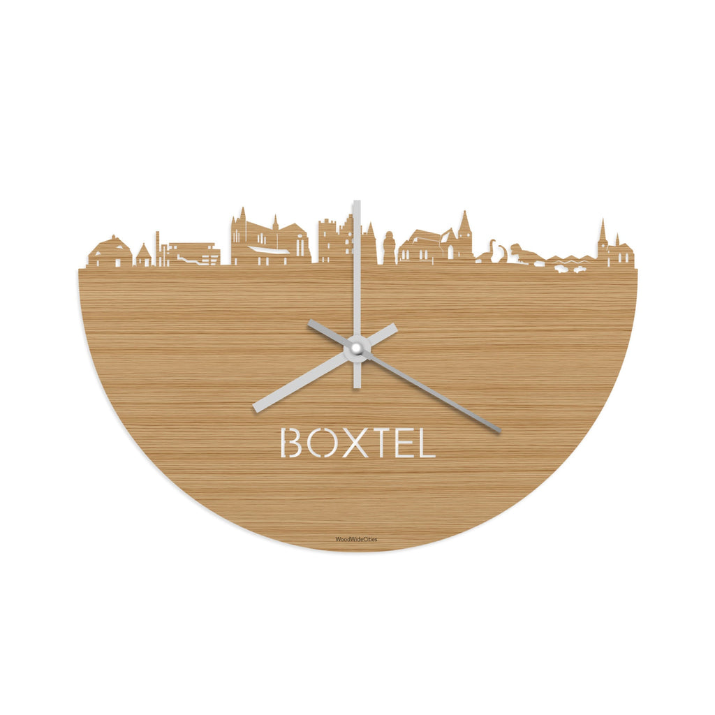 Skyline Klok Boxtel Bamboe houten cadeau decoratie relatiegeschenk van WoodWideCities